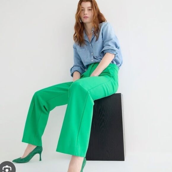 J. Crew High Rise Wide Leg Italian Ponte Pants in - Picture 2 of 5